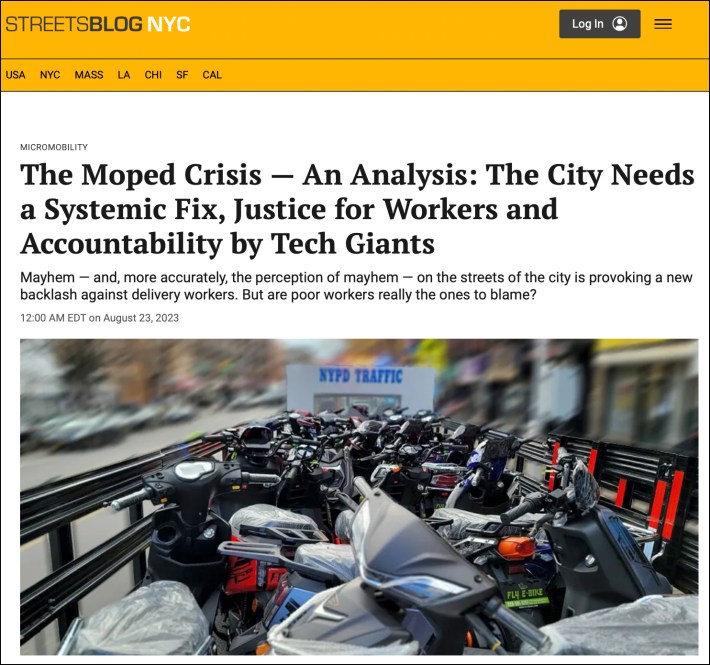 The Moped Crisis: Safe Streets Group Issues Policy Recommendations
