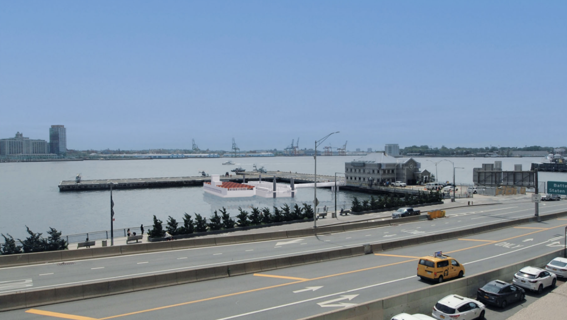 蓝色高速公路的蓝调：2029年，一个海洋货运码头将出现在市中心直升机场-《纽约城市街道博客》