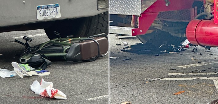 Update: A cyclist was seriously injured by a dump truck driver in downtown Brooklyn