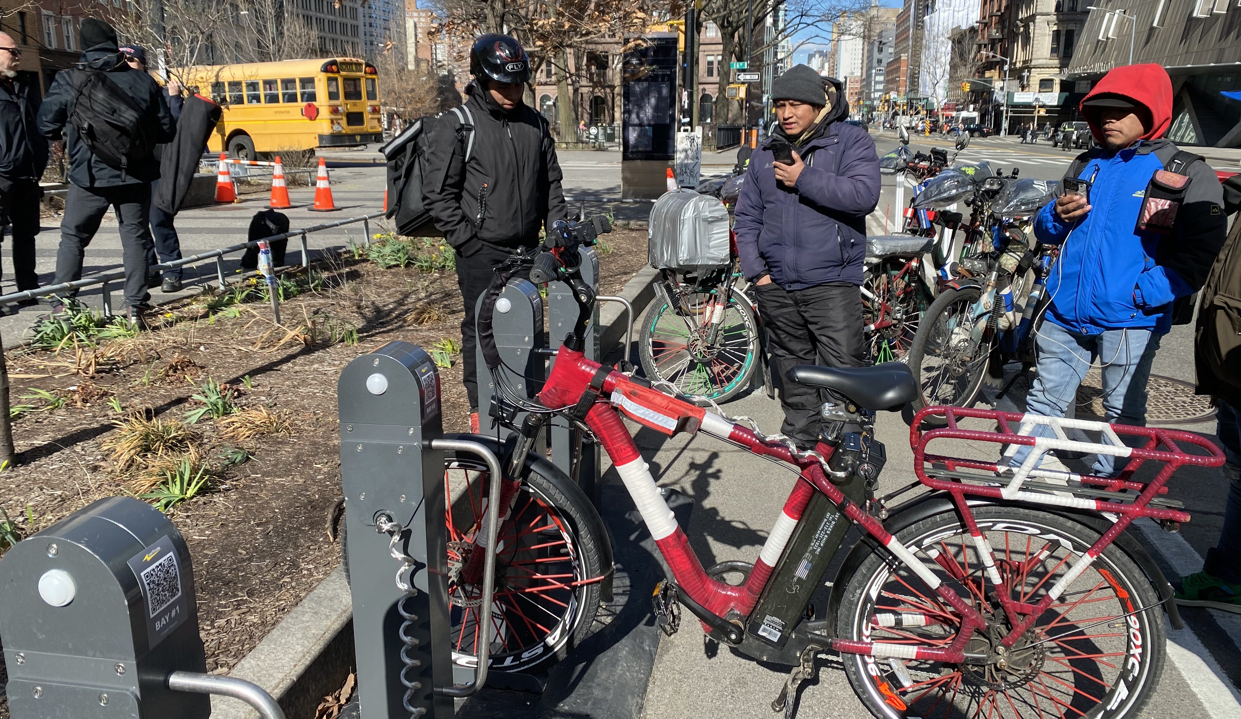 NYC Debuts Public E-Bike Charging for Delivery Workers