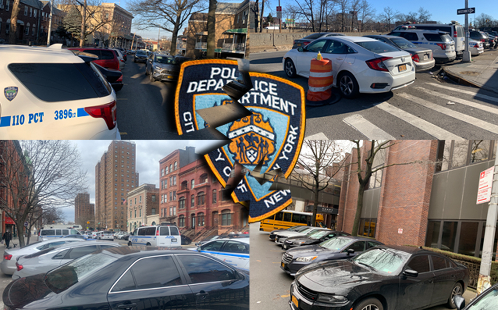 photo of Justice Dept., Citing Streetsblog Reporting, Threatens to Sue NYPD Over Cops’ Sidewalk Parking image