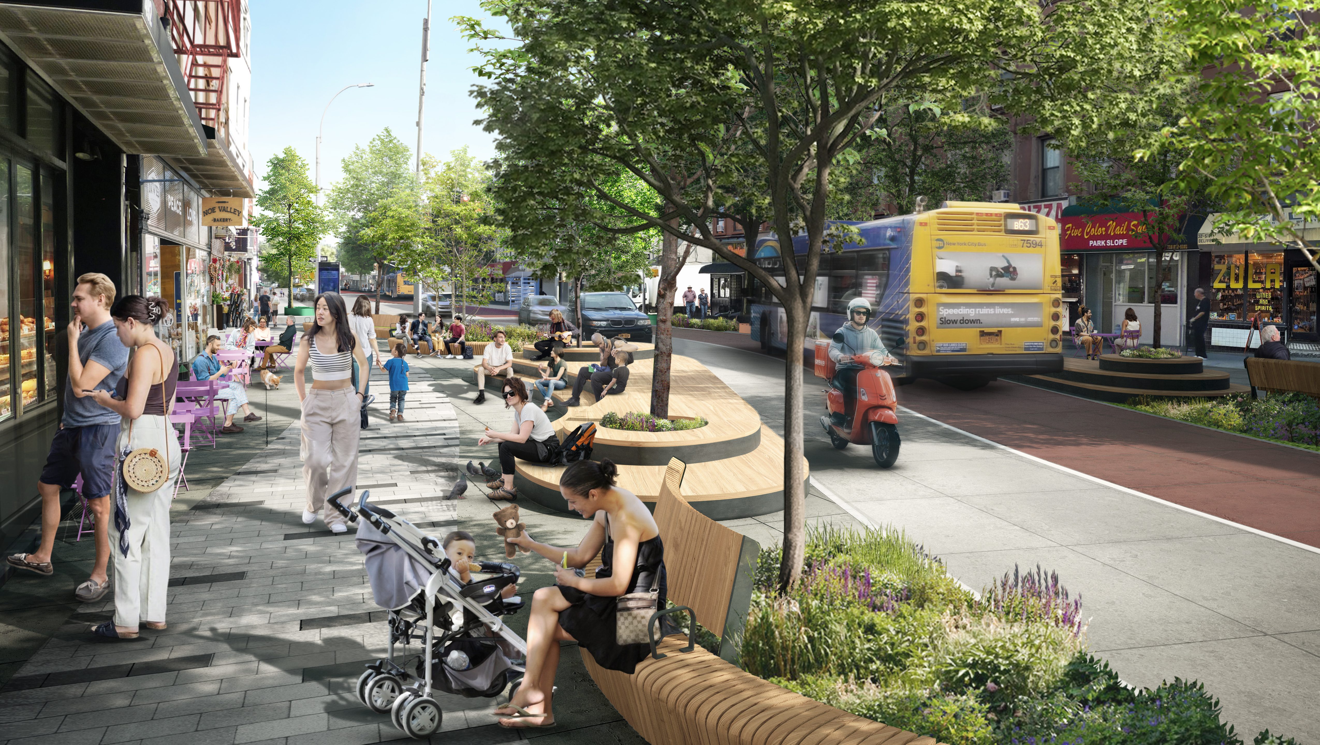 Redesign for Brooklyn's Fifth Ave. Shopping Strip Puts Customers First - Streetsblog New York City