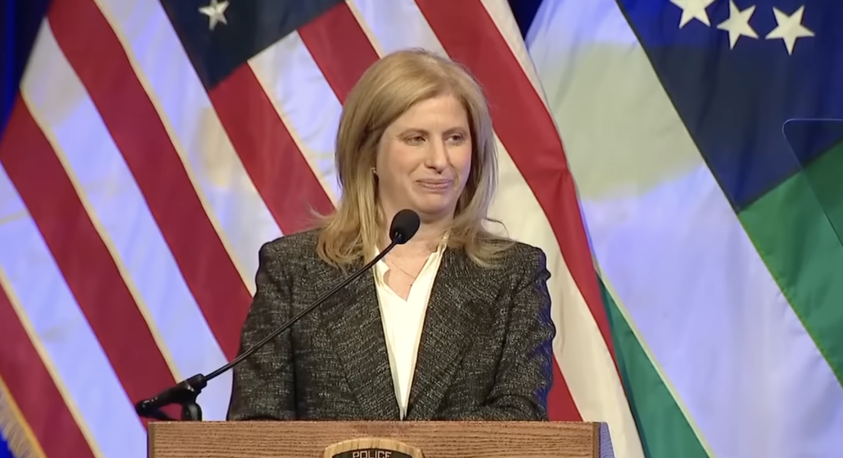 Police Commissioner Jessica Tisch delivers the 2026 State of the NYPD address.